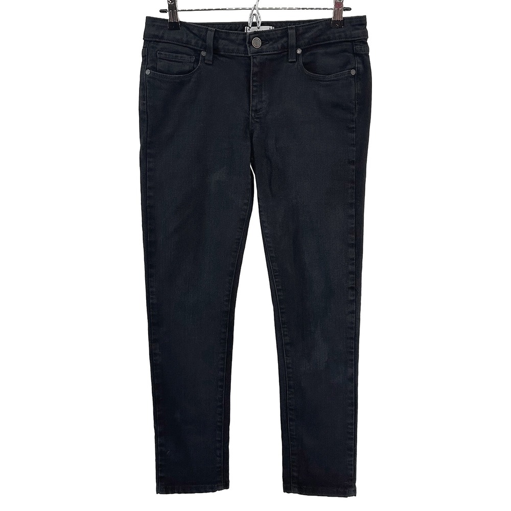 PAIGE Skyline Skinny Ankle Jeans • 29 • black • low rise,‎ minimalist, edgy